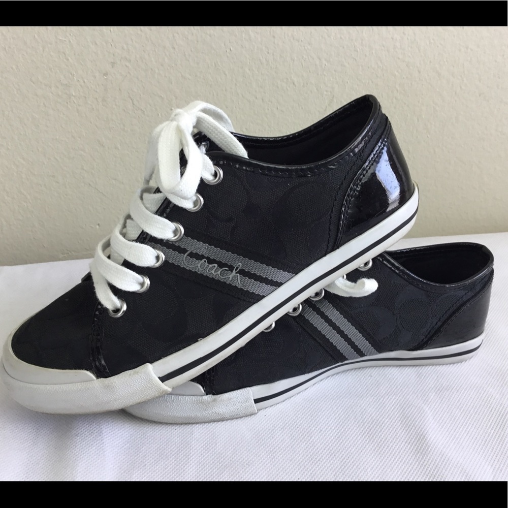 Authentic Coach Polly Sneakers Shoes sz 6 black