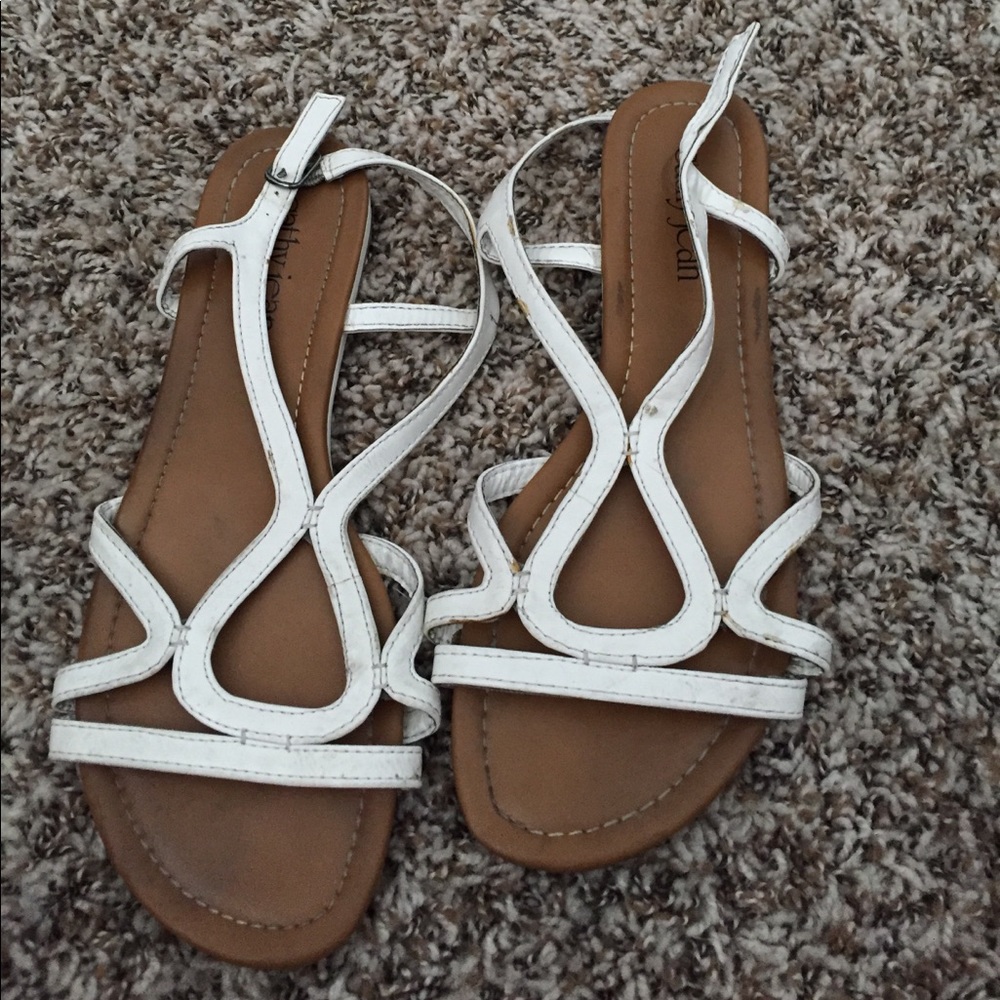 White sandals