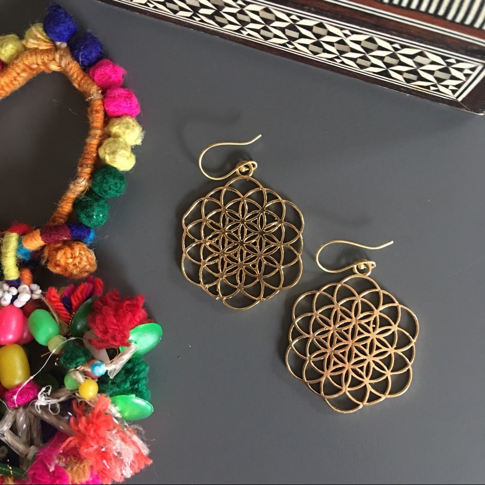 Sacred flower of life earrings