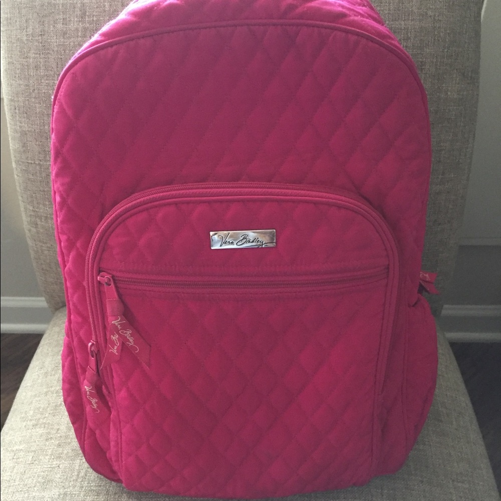 Vera Bradley Bright Pink Quilted Backpack