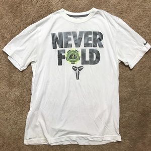 worn white Kobe never fold shirt