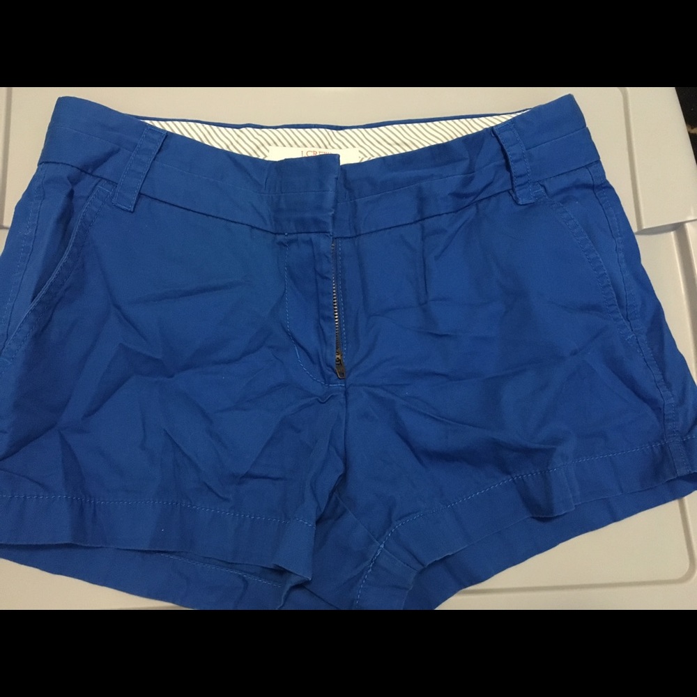 Blue jcrew chino shorts size 4 with 3" inseam