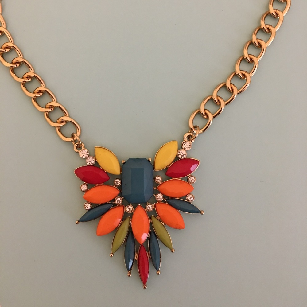 Gold statement necklace