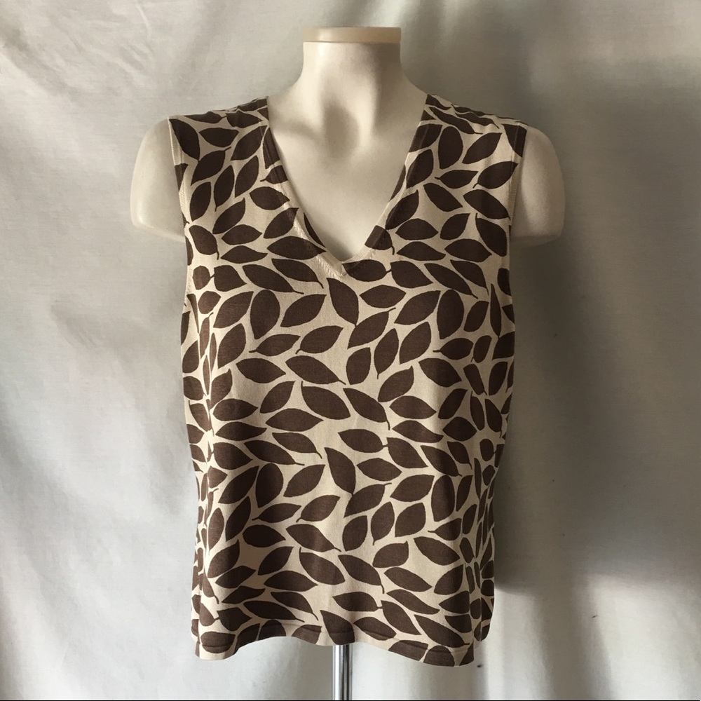 Talbot's Silk & Nylon Knit Blouse Tank Top Size M.