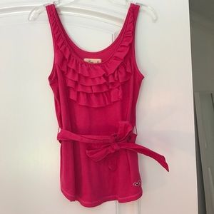 Pink Ruffled Tank