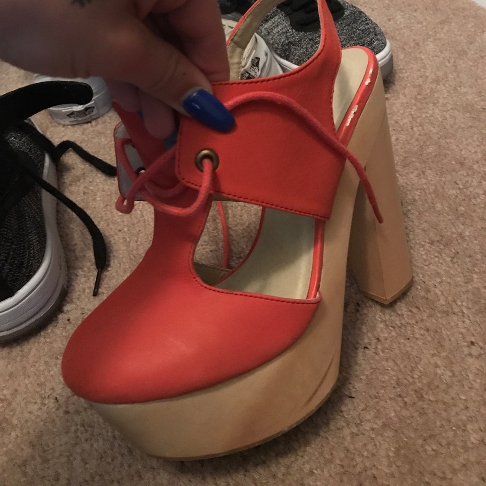 Vintage wooden pumps