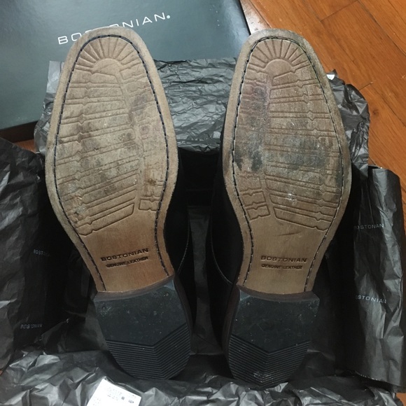 Bostonian narrate cap black leather shoes