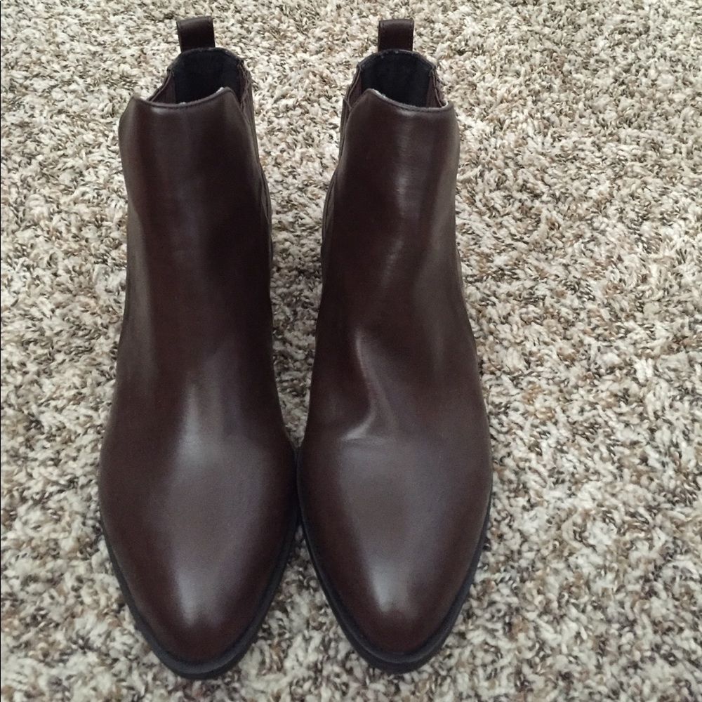 Forever 21 dark brown  ankle booties