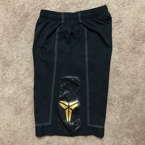 Kobe nike black gold shorts worn drifit