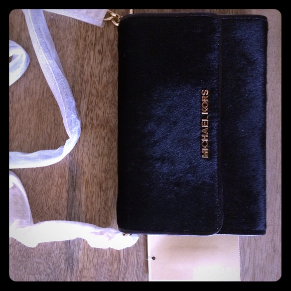 Michael Kors JS French Binding Crossbody Haircalf - Picture 1 of 3
