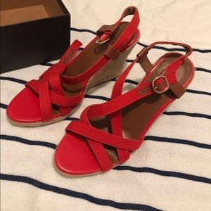 Red Espadrille Wedges