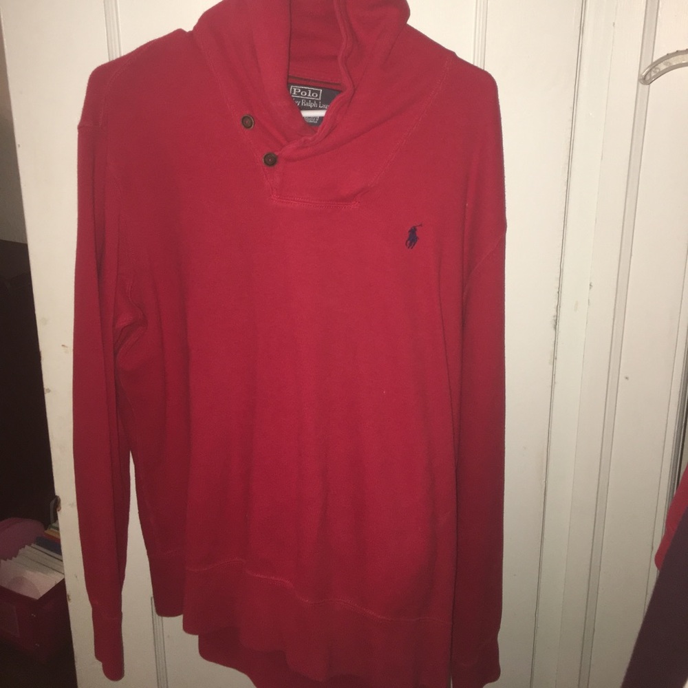Ralph Lauren Polo Red Cowl Neck