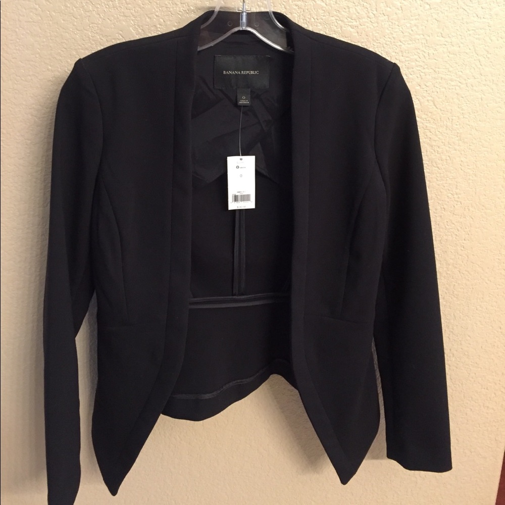 NWT Banana Republic collarless blazer size 0
