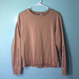 beige crew neck.
