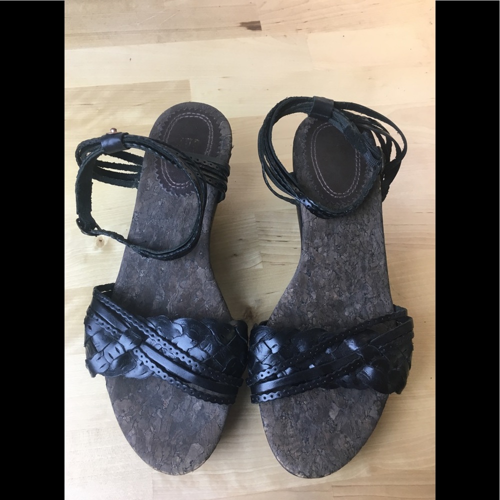 🌈👽👌 GAP Platform Ankle Strap Brazilian Sandals