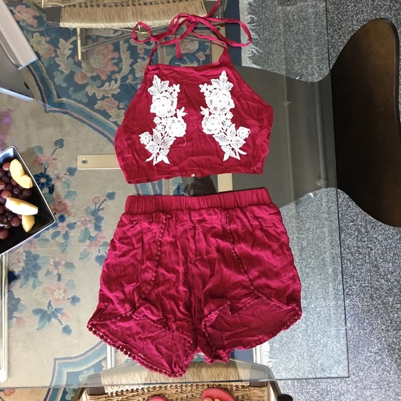 Crop top and pants set from Zaful.com sz S - Picture 1 of 4