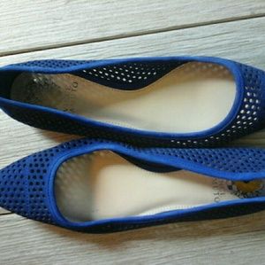 Cobalt blue SZ 8 Vince Camuto perforated flats NWT