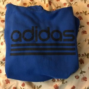 Adidas blue hooded sweatshirt