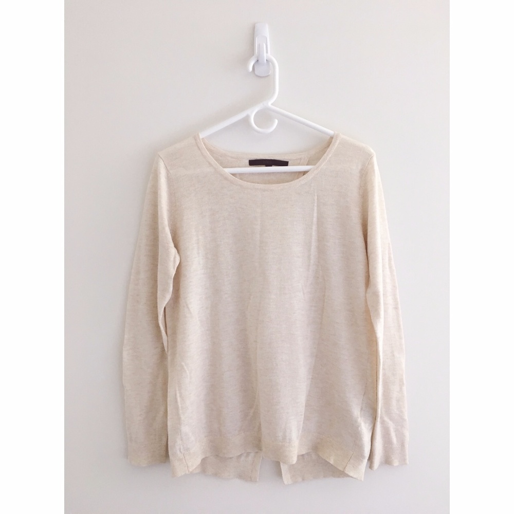 Lightweight Open Overlap Back Sweater