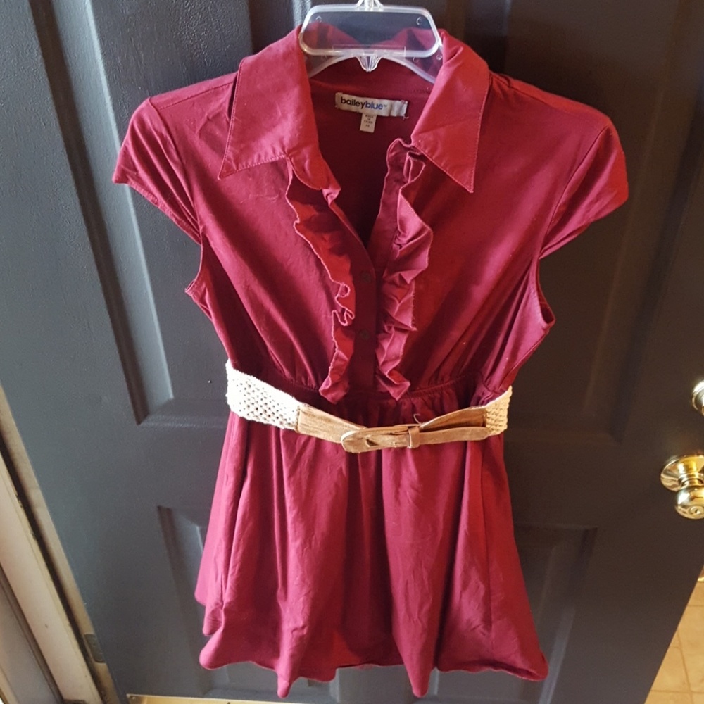 knee length belted dress