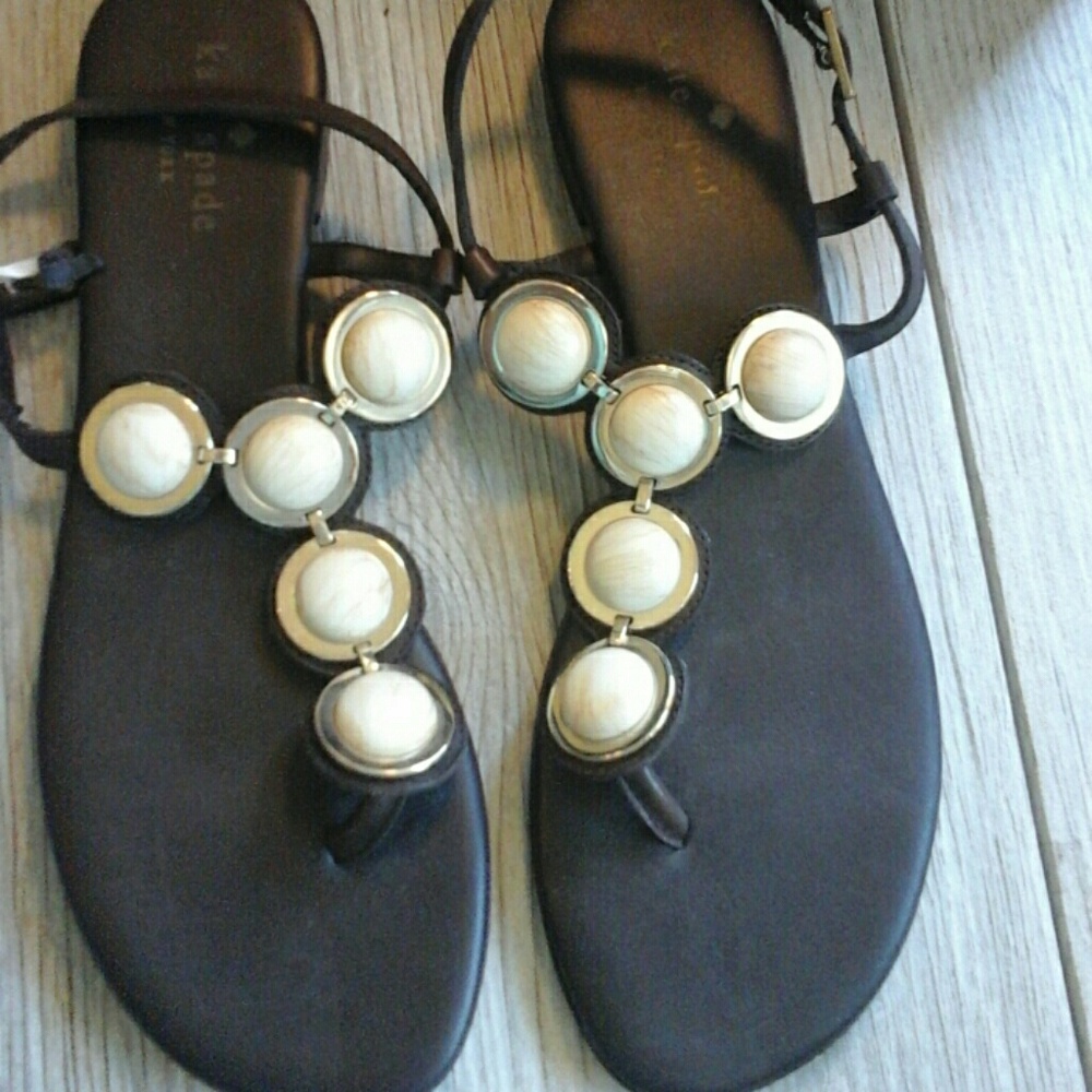 Kate spade chocolate brown sandals! Size 8!