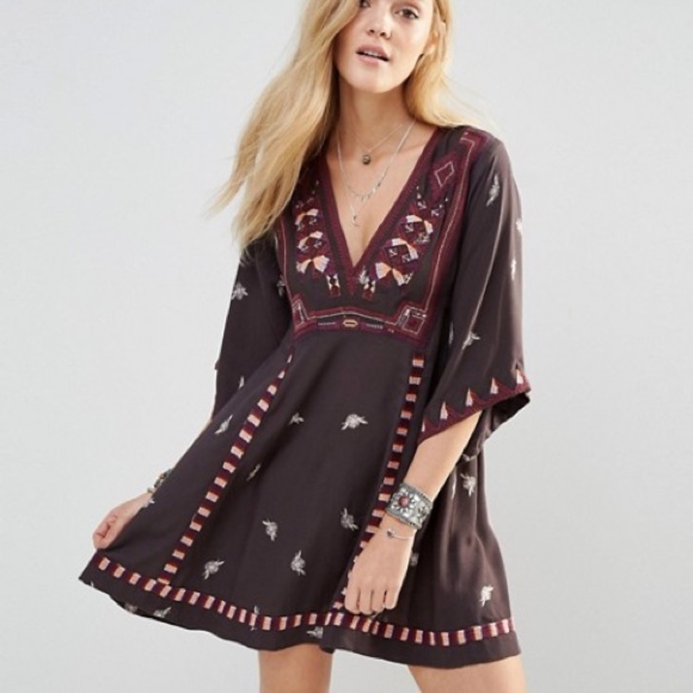 Free People Embroidered Tulum Mini Dress/Tunic