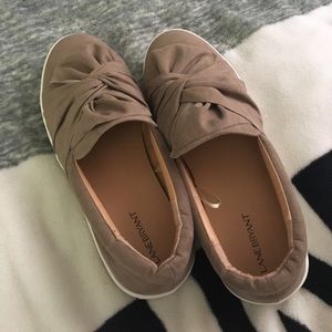 Lane Bryant Beige slide on shoes