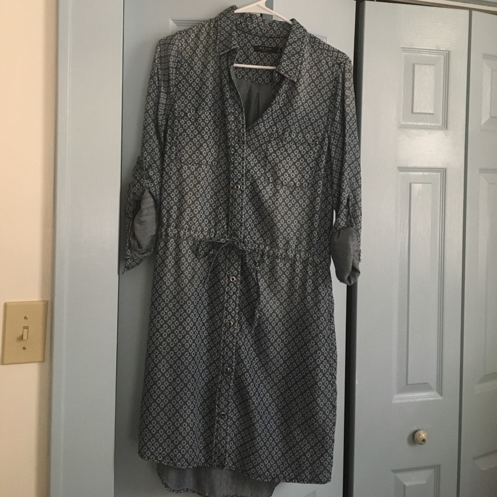 Denim pattern dress