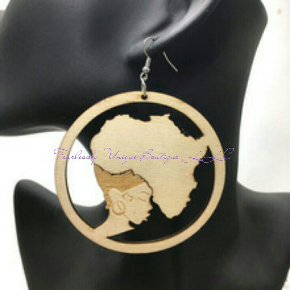 African wooden earring  sold out