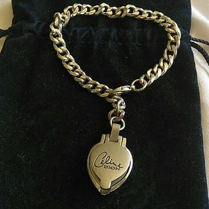 Celine Dion engraved locket bracelet
