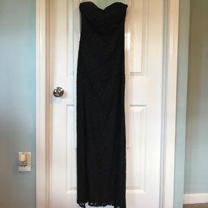 Strapless Lace Black Dress