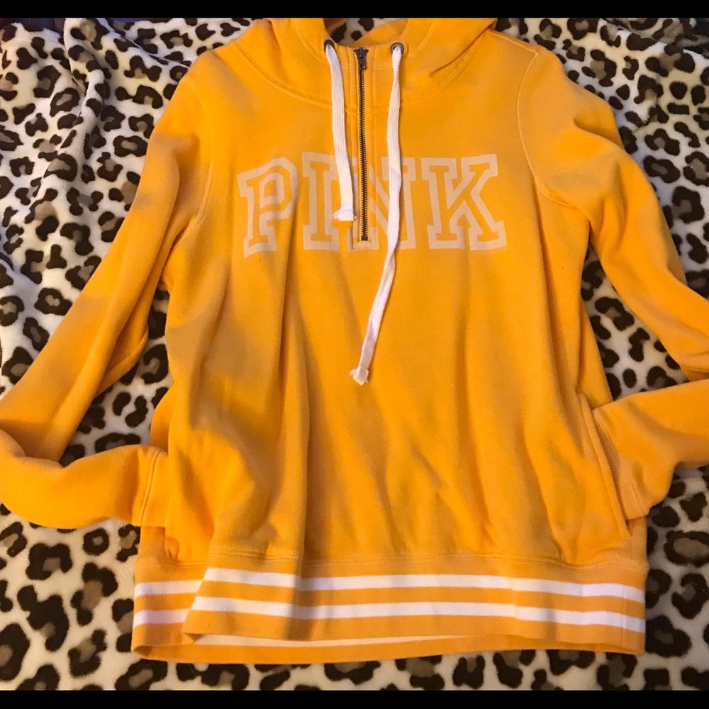 Victoria's Secret Pink Half Zip Hoodie Sz. Medium