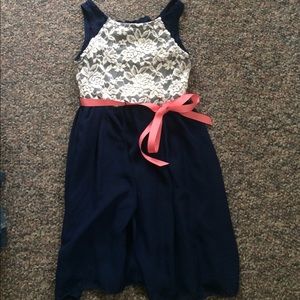 Adorable navy girls dress