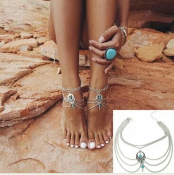 Jewelry - RESERVED for reading_rainro boho turquoise anklets
