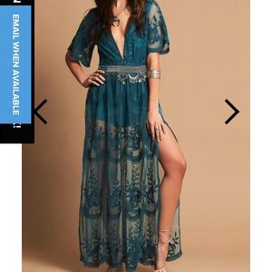 lace maxi romper