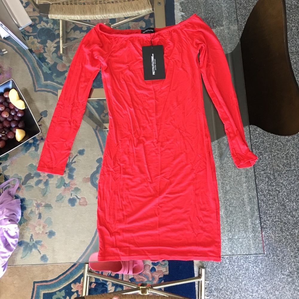 Jet Red cotton spandex dress XS