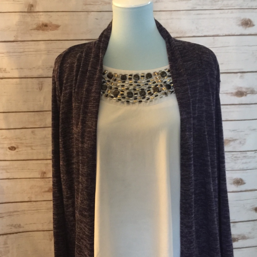 Plum Attached Sweater Set