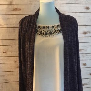 Plum Attached Sweater Set