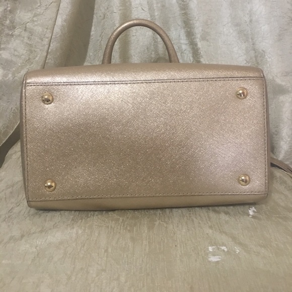 Michael Kors Sm satchel Saffiano leather pale Gold - Picture 5 of 5
