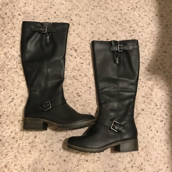 SO Shoes - Black Knee High Boots