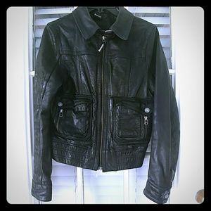BENCH leather moto jacket