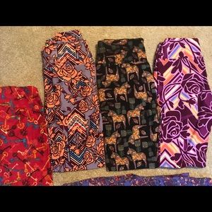 Four pairs of new OS lularoe leggings. $35