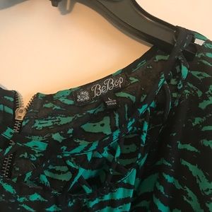BeBop Dresses - Teal and black zebra dress BeBop Dresses - Teal and black zebra dress