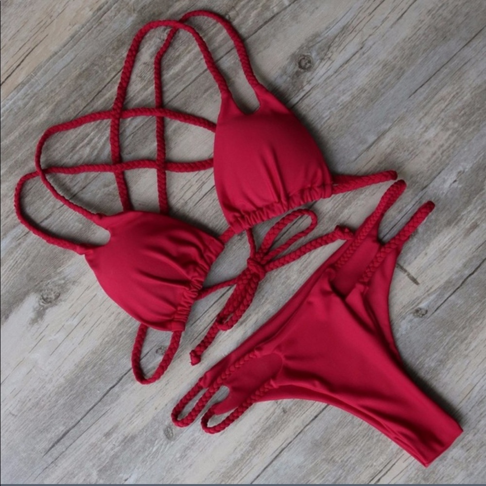 NEW ROSE RED BIKINI