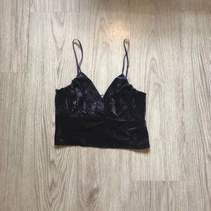 Velvet crop top