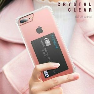 IPhone 7 & 7 Plus/8 Plus Clear case with Card slot