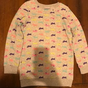 Girls size 6 sweat shirt pullover gray puppies