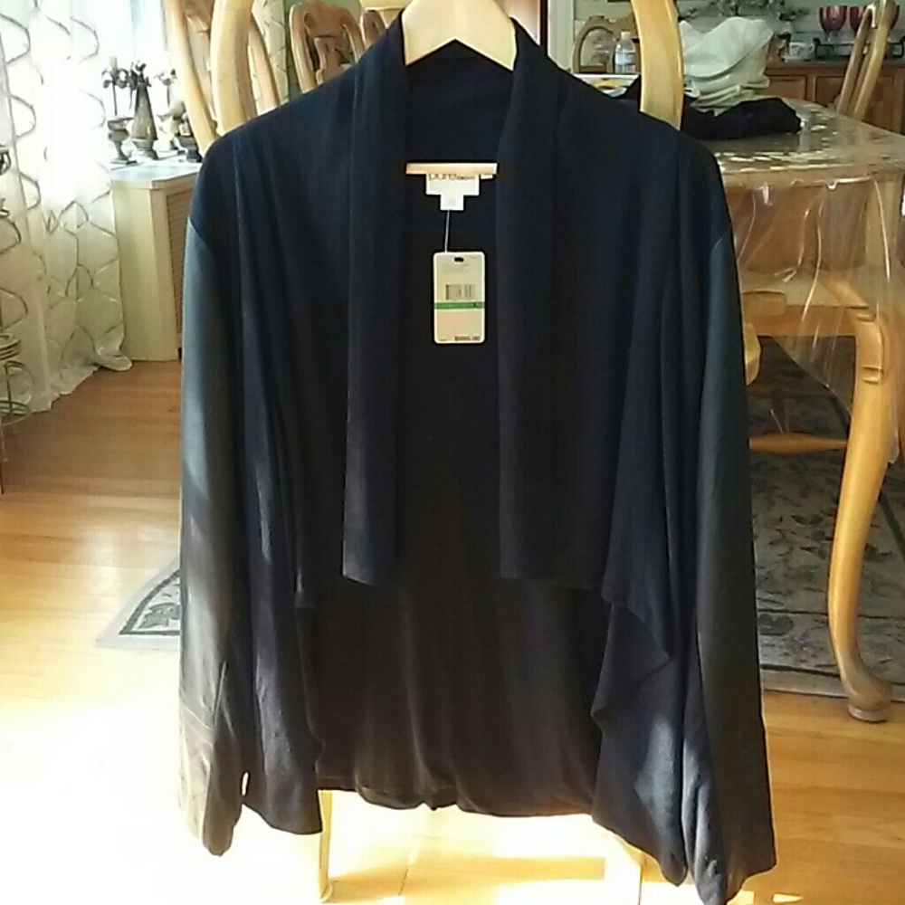 PURE DKNY  Leather Runway Jacket/ Cardigan
