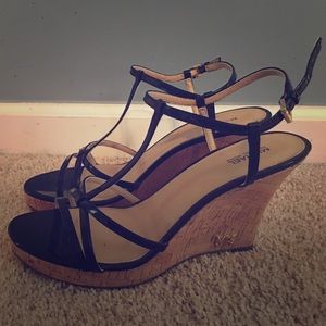 Michael Kors Black Patent Wedge Sandal On Sale!