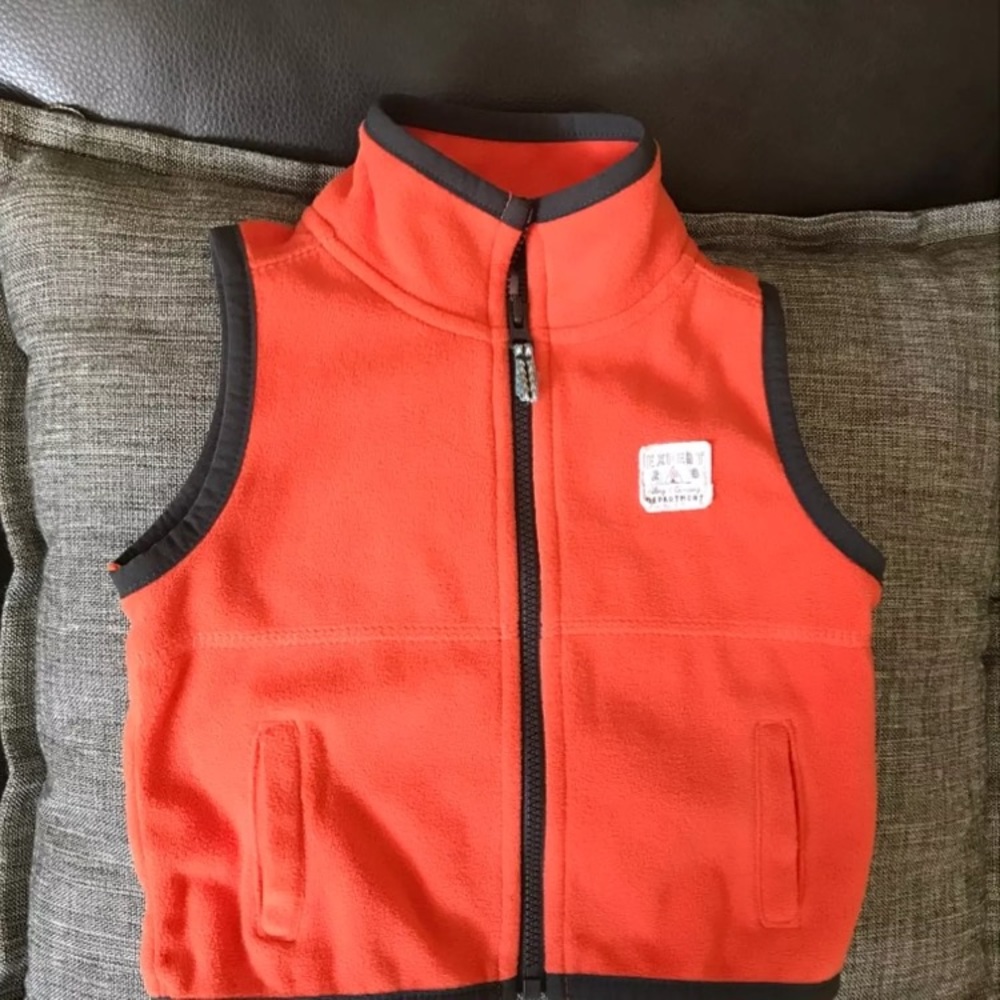 Carters Orange fleece vest